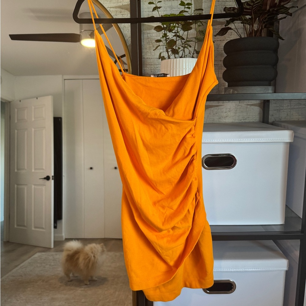 Elegant Orange Women's Dress